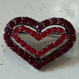 Red Heart Brooch